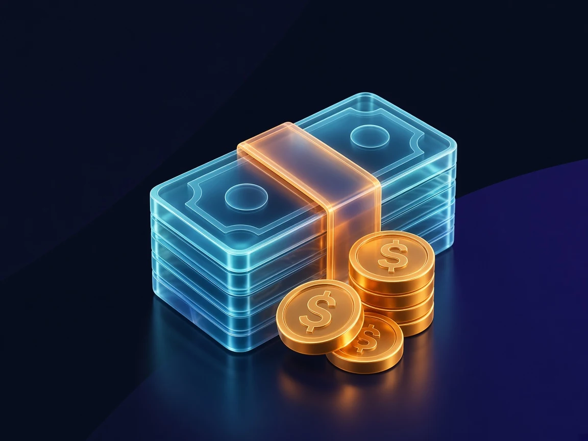 Doubled glass cash stacks for Cashy 100% Welcome Bonus